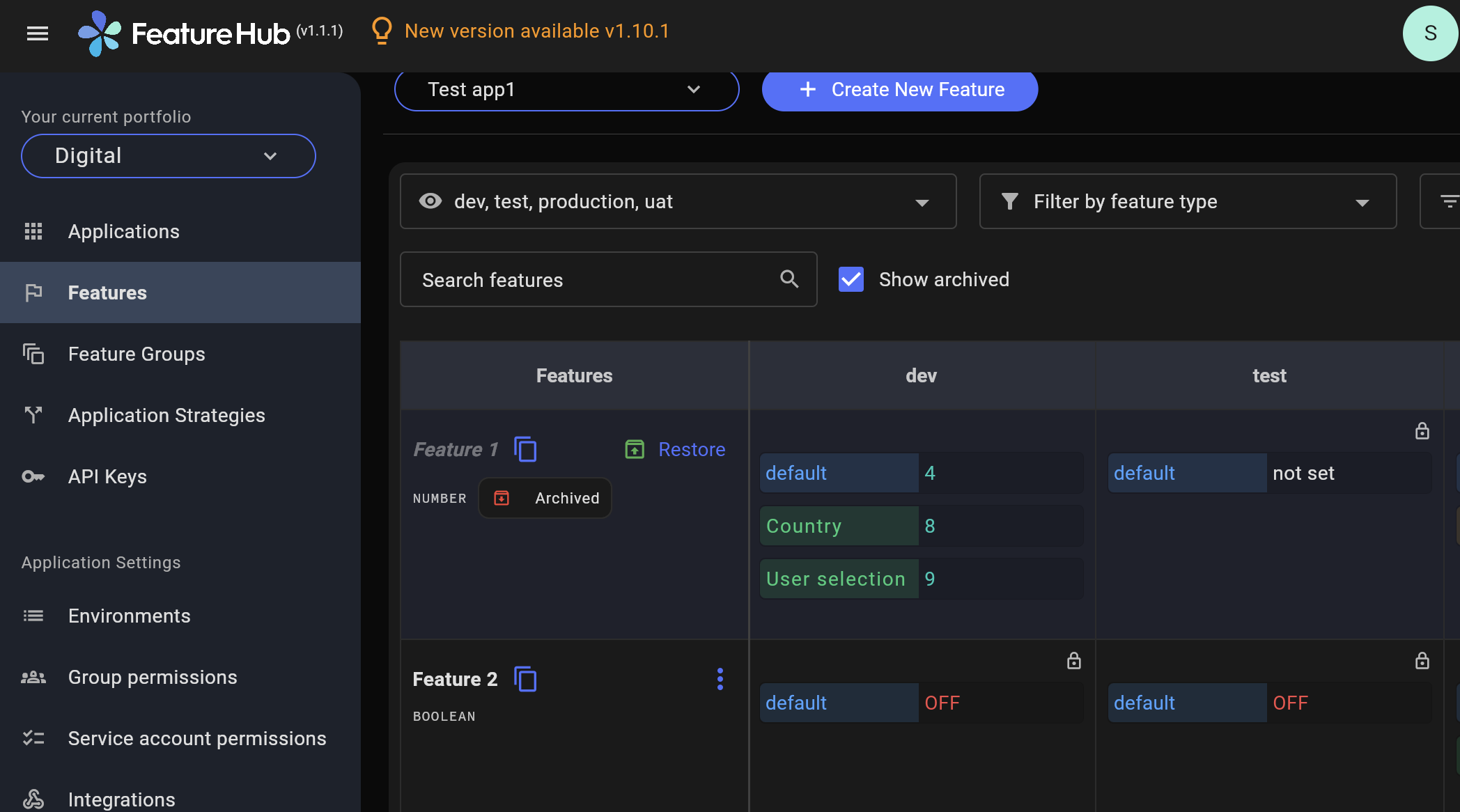 Restore Feature