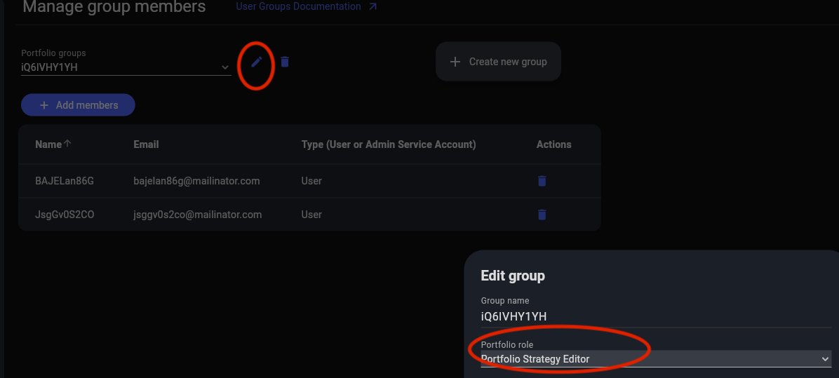 Portfolio Strategy Permissions