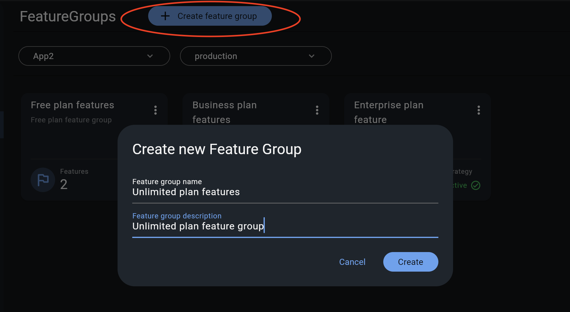 Create Feature Group