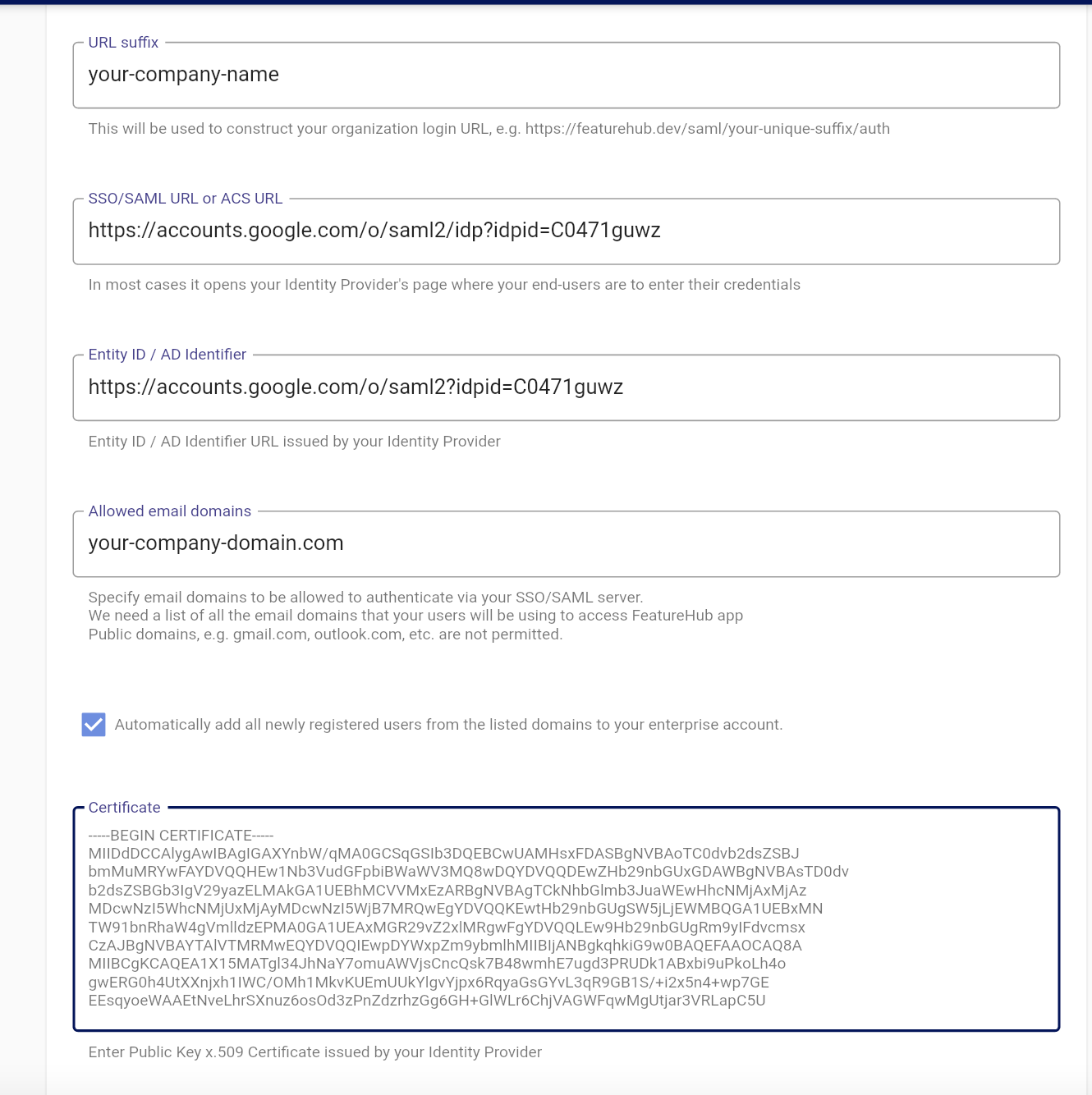 Google-sso-featurehub