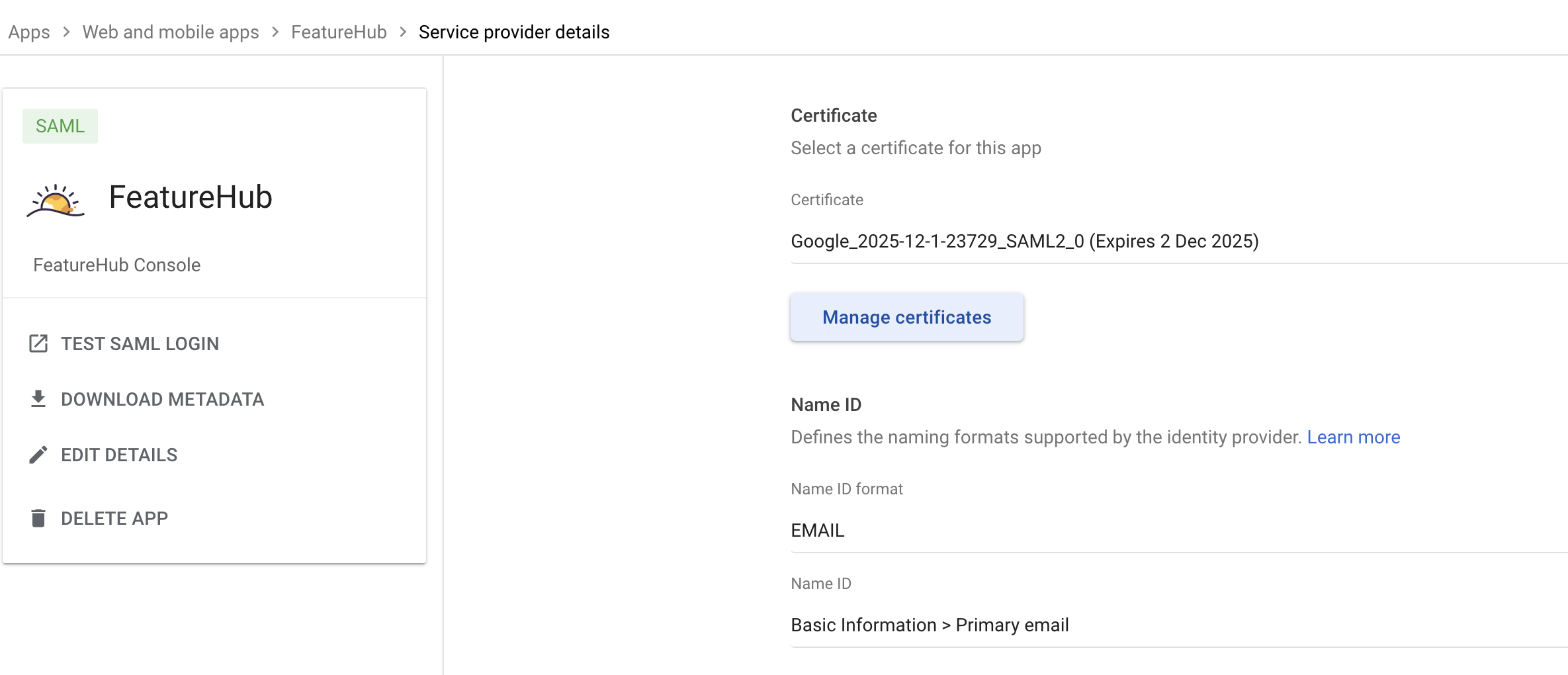 Google-sso-featurehub
